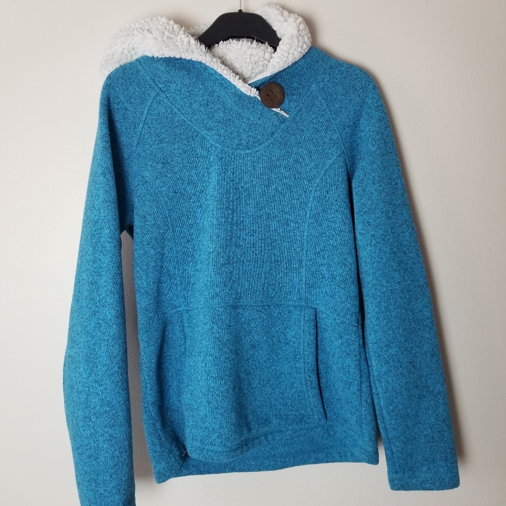 Koppen Sherpa Pullover Hoodie blue M